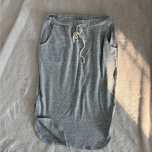 Gray Casual Women's Midi Skirt